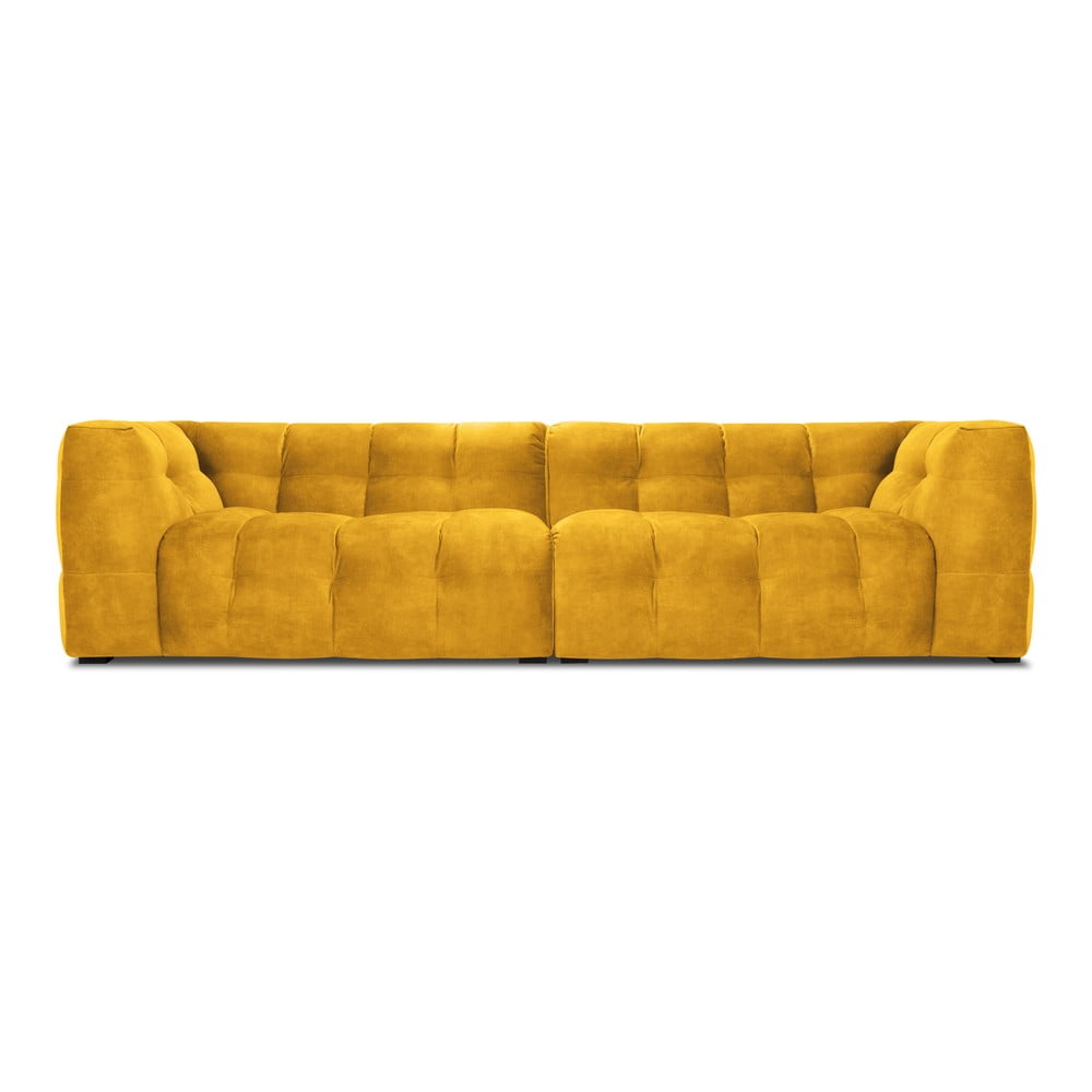 Žltá zamatová pohovka Windsor  Co Sofas Vesta 280 cm