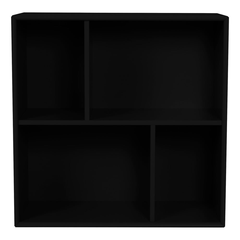 Čierna nástenná knižnica Tenzo Z Cube 70 x 70 cm