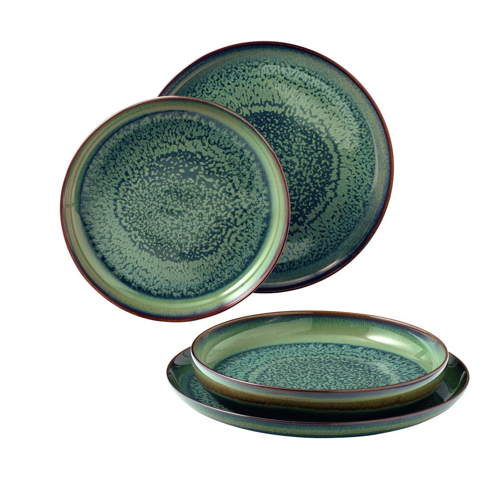 4-dielna súprava zelených porcelánových tanierov Villeroy  Boch Like Crafted
