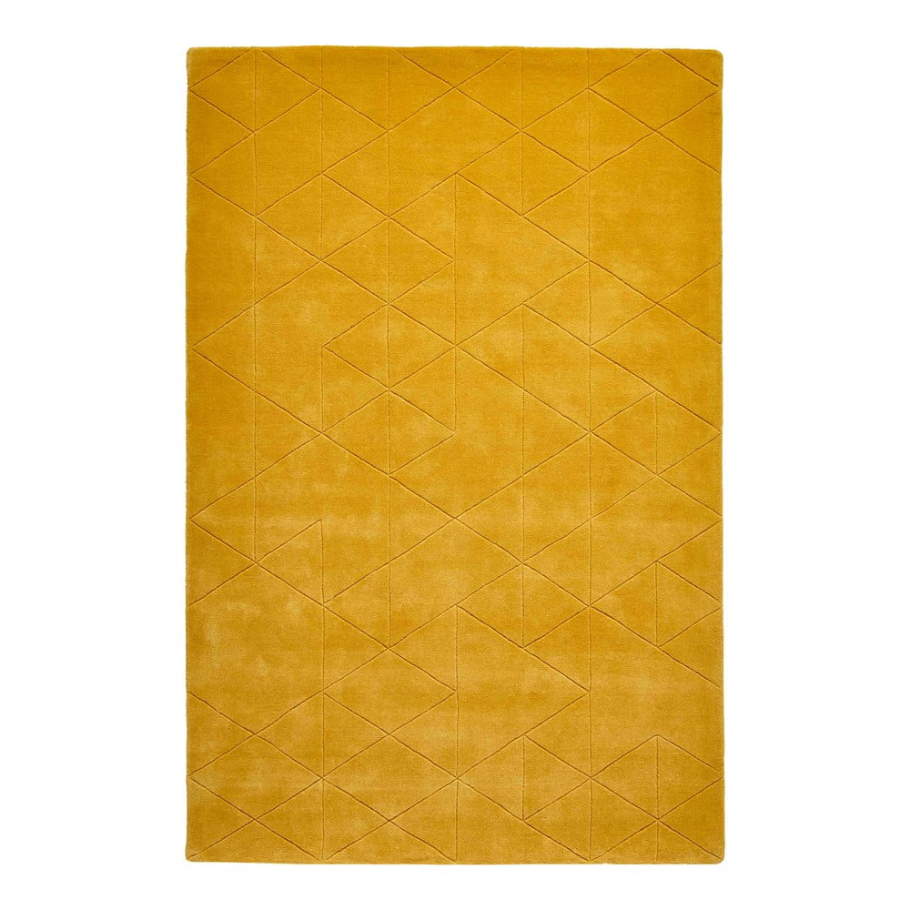 Horčicovožltý vlnený koberec Think Rugs Kasbah 150 x 230 cm