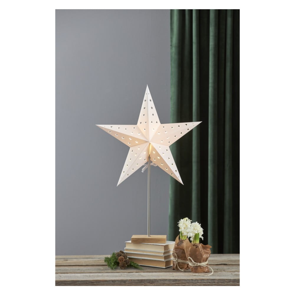 Biela svetelná dekorácia Star Trading Star výška 65 cm