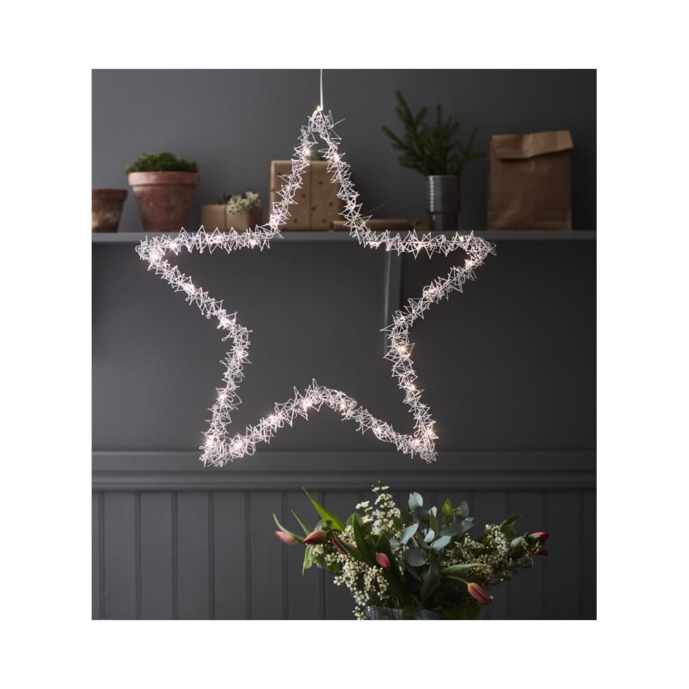 Vianočná závesná svetelná dekorácia Markslöjd Tangle Star výška 60 cm