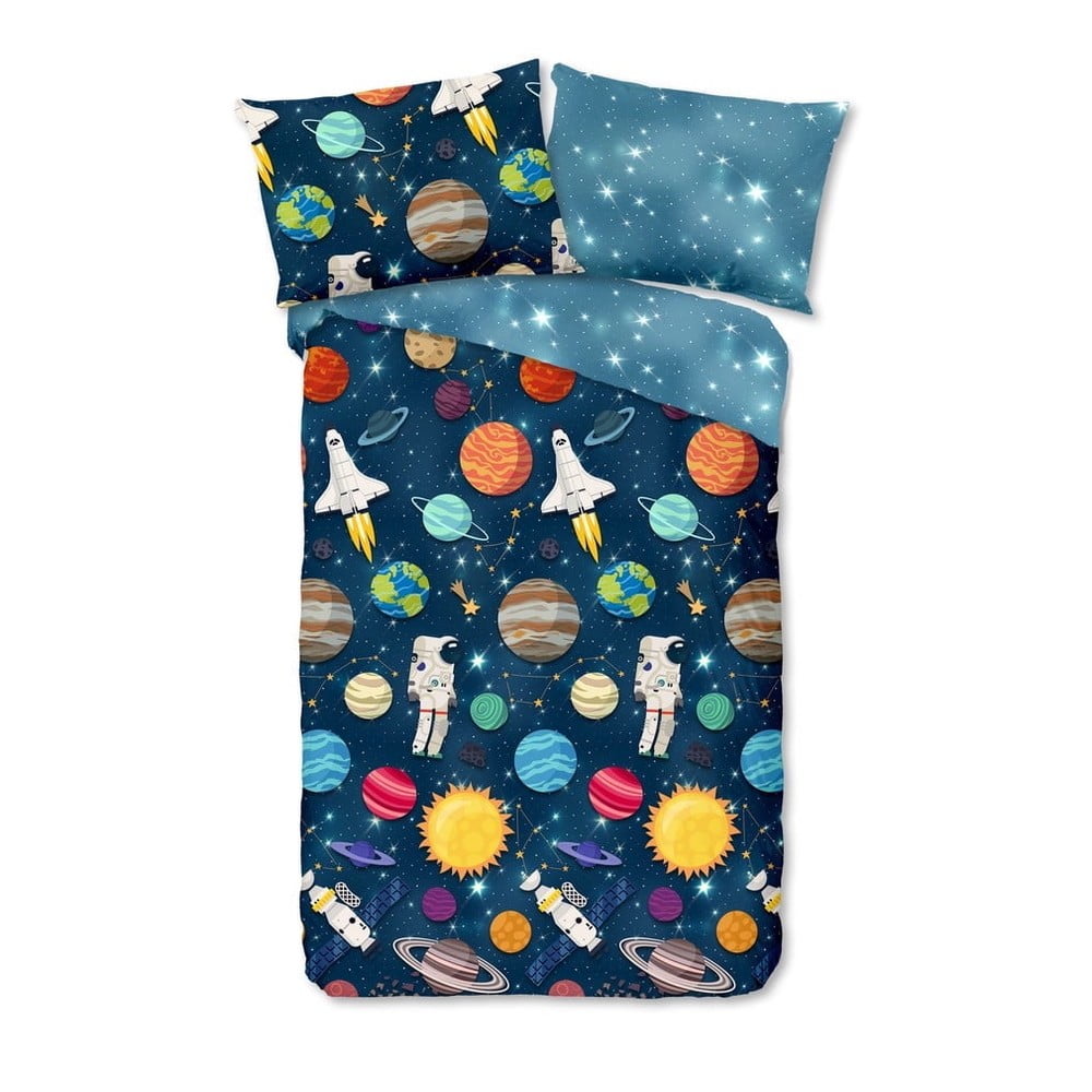 Detské flanelové obliečky Good Morning Spaceworld 140 x 200 cm