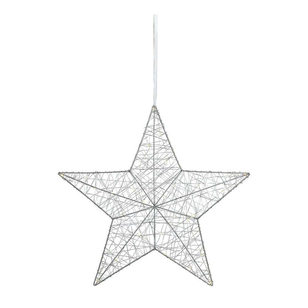 LED svietiaca dekorácia Markslöjd Tjusa Star Silver ø 50 cm