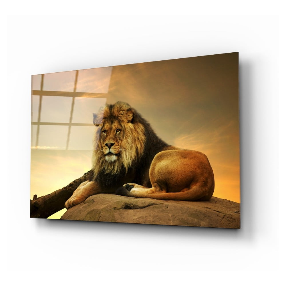 Sklenený obraz Insigne Lion 110 x 70 cm