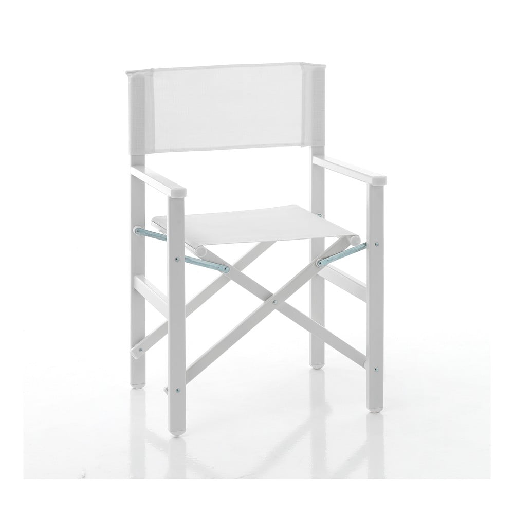 Biela záhradná skladacia stolička Tomasucci Milos