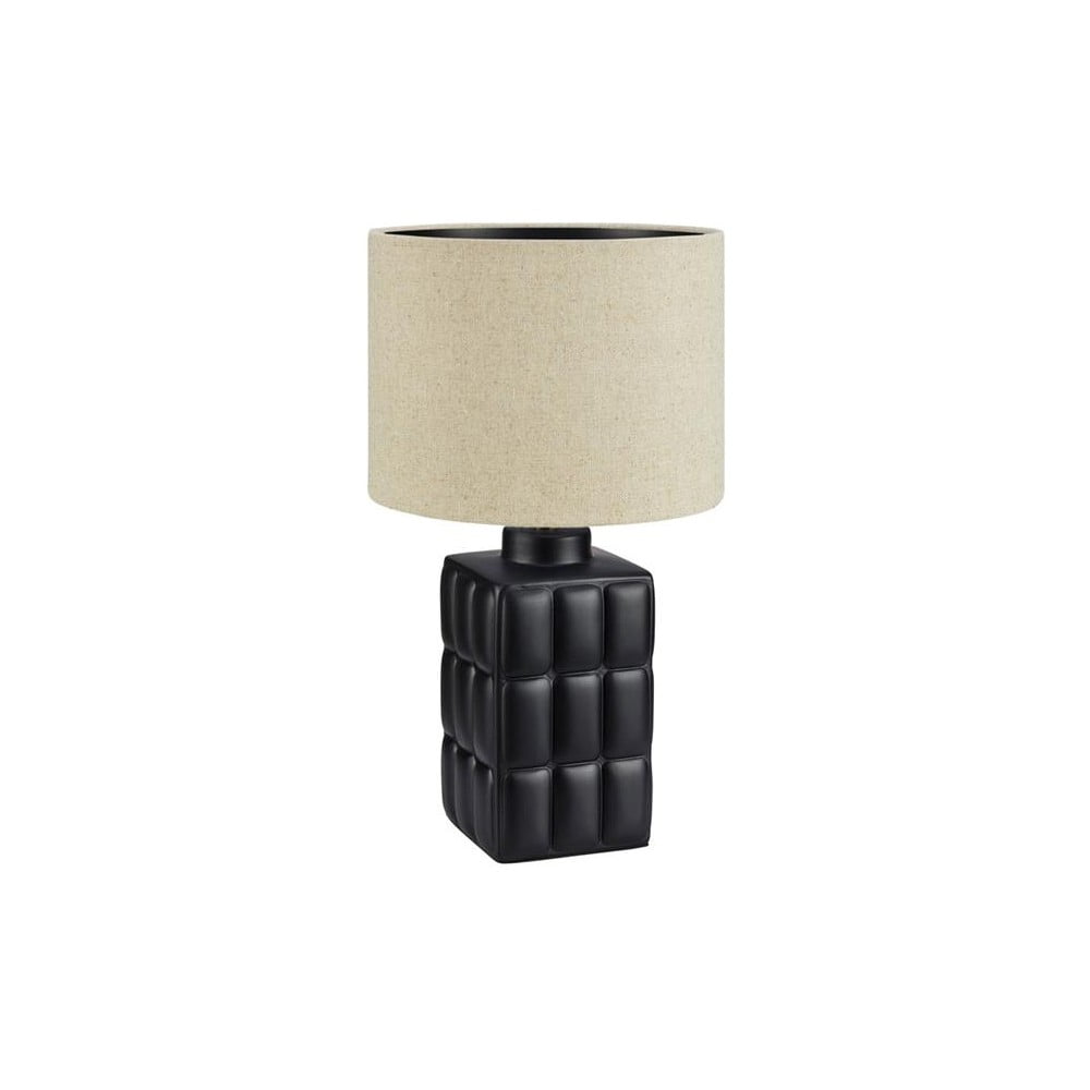 Béžovo-čierna stolová lampa Markslöjd Cuscini výška 425 cm