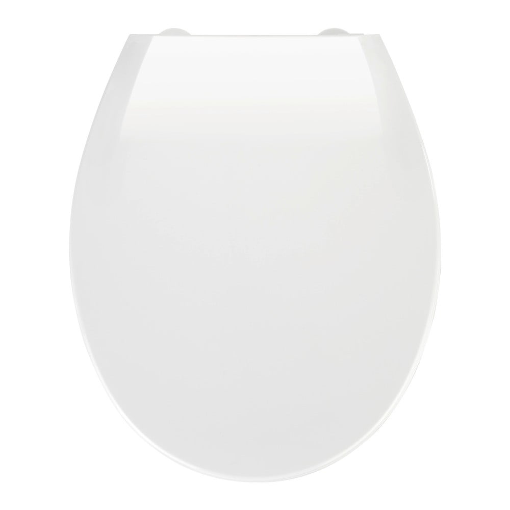 Biele WC sedadlo s jednoduchým zatváraním Wenko Kos 44 × 375 cm