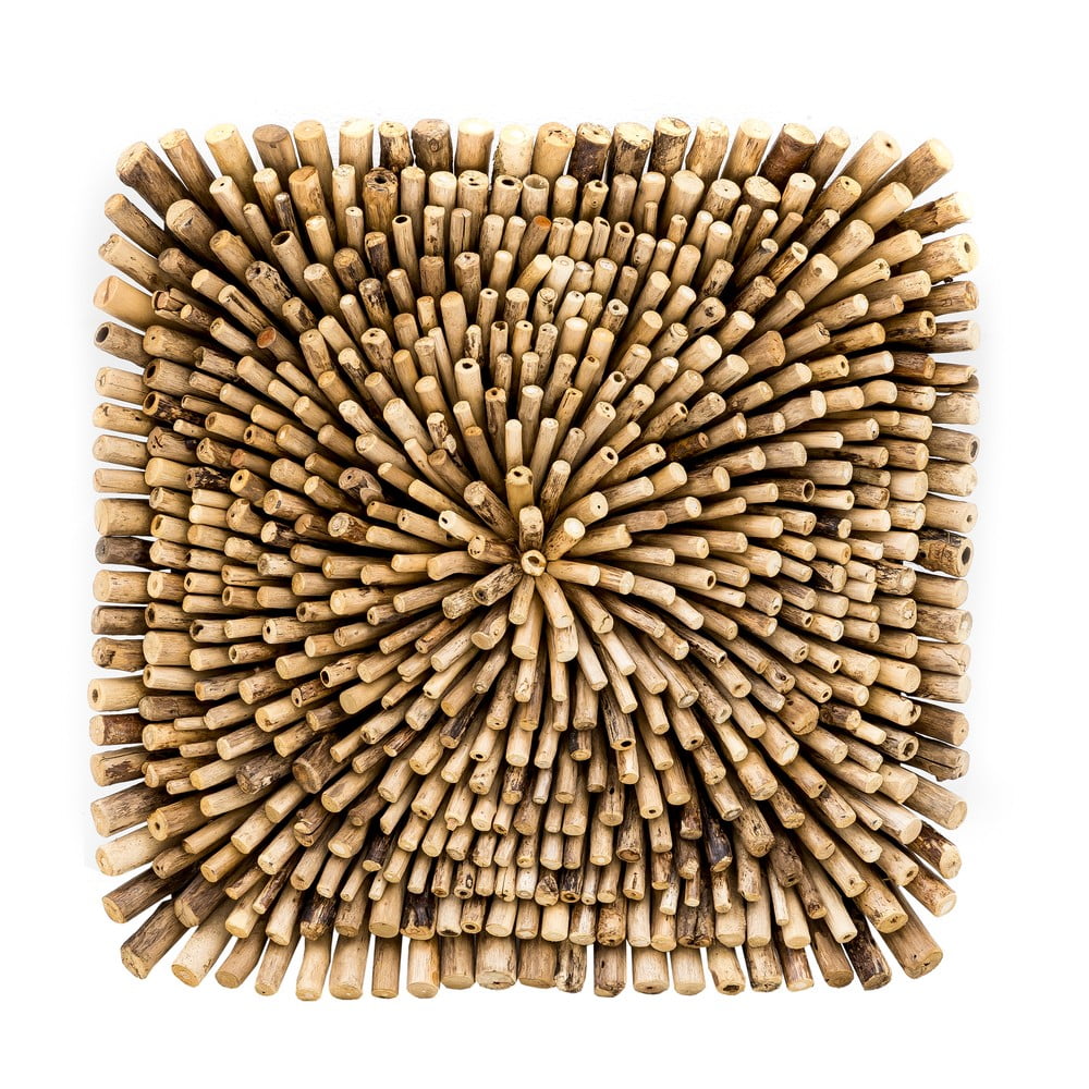 Nástenná dekorácia z teakového dreva WOOX LIVING Bee 70 × 70 cm
