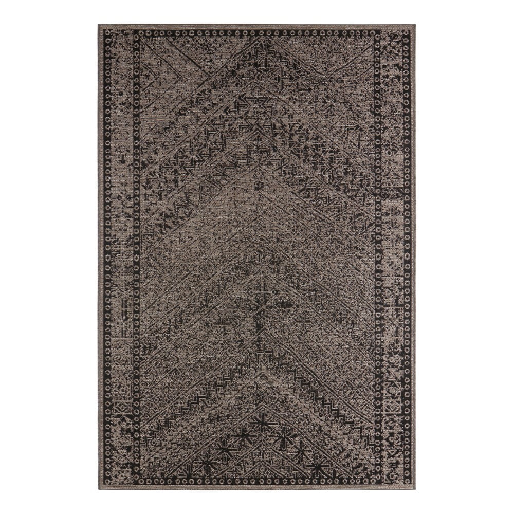 Hnedo-černý vonkajší koberec NORTHRUGS Mardin 140 x 200 cm