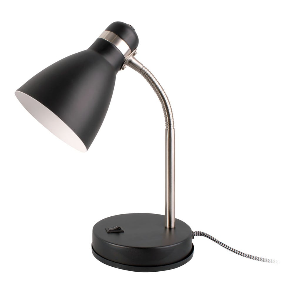 Čierna stolová lampa Leitmotiv Study výška 30 cm