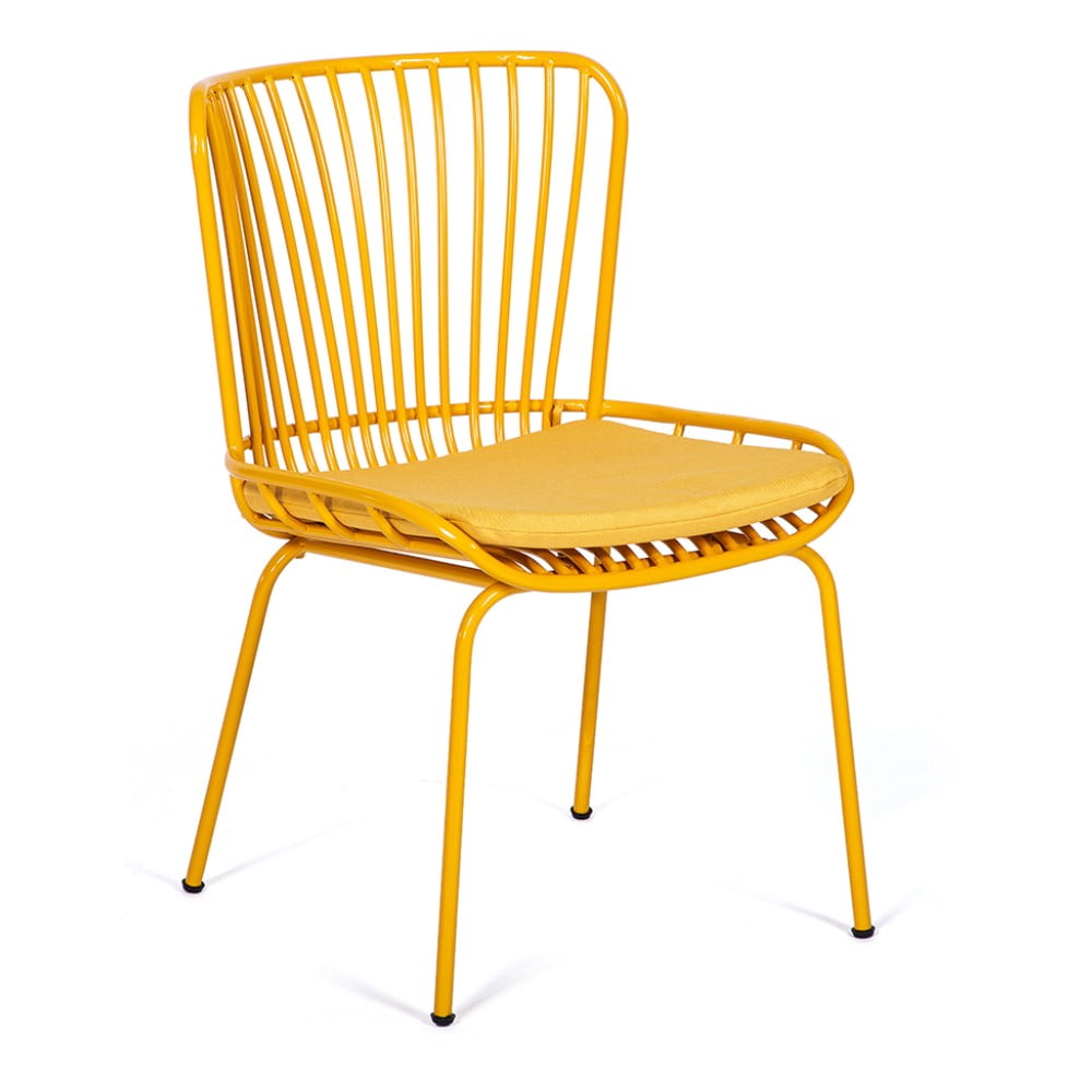 Súprava 2 žltých záhradných stoličiek Bonami Selection Rimini