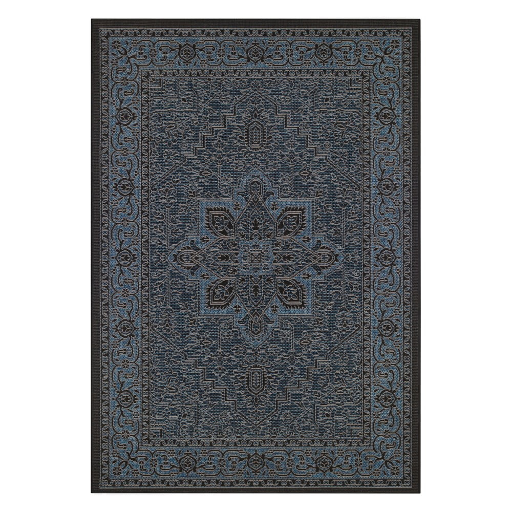 Čierno-sivý vonkajší koberec NORTHRUGS Anjara 140 x 200 cm