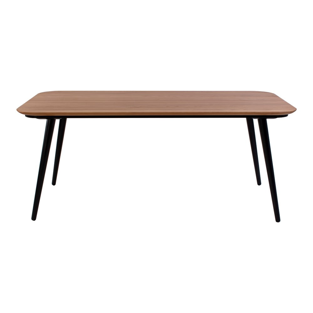 Jedálenský stôl z jaseňového dreva s čiernymi nohami Ragaba Contrast 180 x 90 cm
