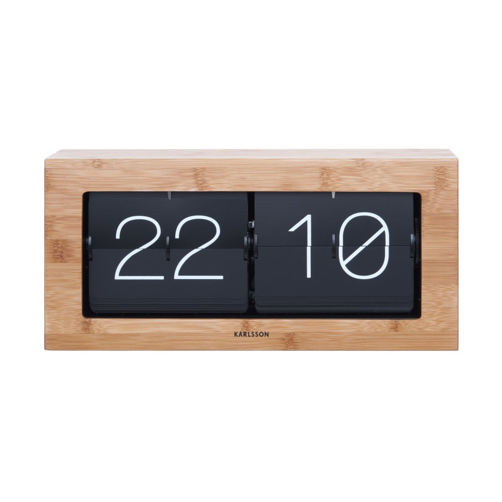 Drevené preklápajúce hodiny Karlsson Flip 37 × 175 cm