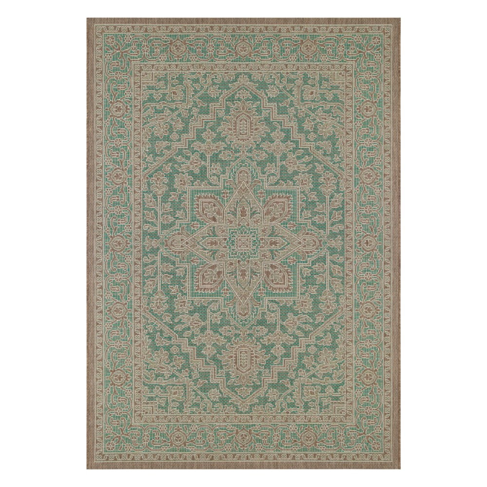 Zeleno-béžový vonkajší koberec NORTHRUGS Anjara 160 x 230 cm