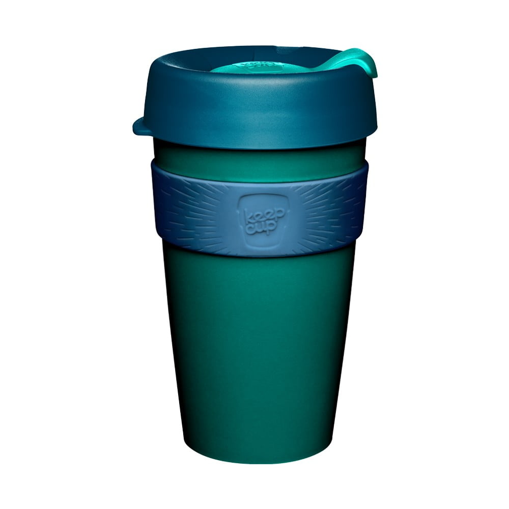 Zeleno-modrý cestovný hrnček s vekom KeepCup Polaris 454 ml