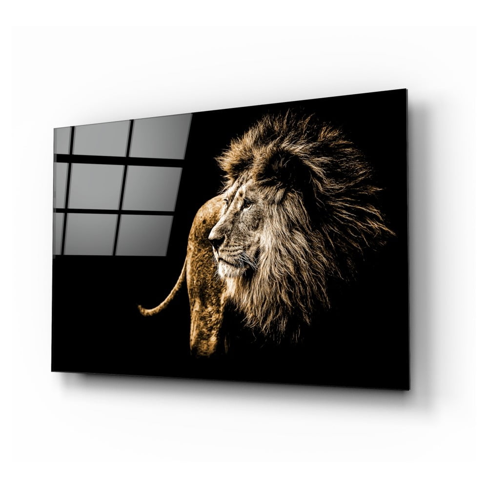 Sklenený obraz Insigne Majestic Lion 110 x 70 cm