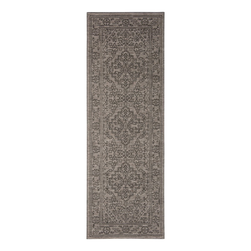 Sivohnedý vonkajší koberec NORTHRUGS Tyros 70 x 200 cm