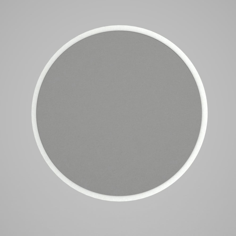 Okrúhle nástenné zrkadlo v bílémém ráme Glob ⌀ 59 cm