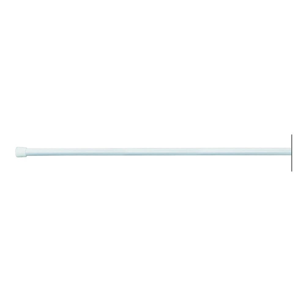 Biela tyč na sprchový záves s nastaviteľnou dĺžkou InterDesign 198 - 275 cm