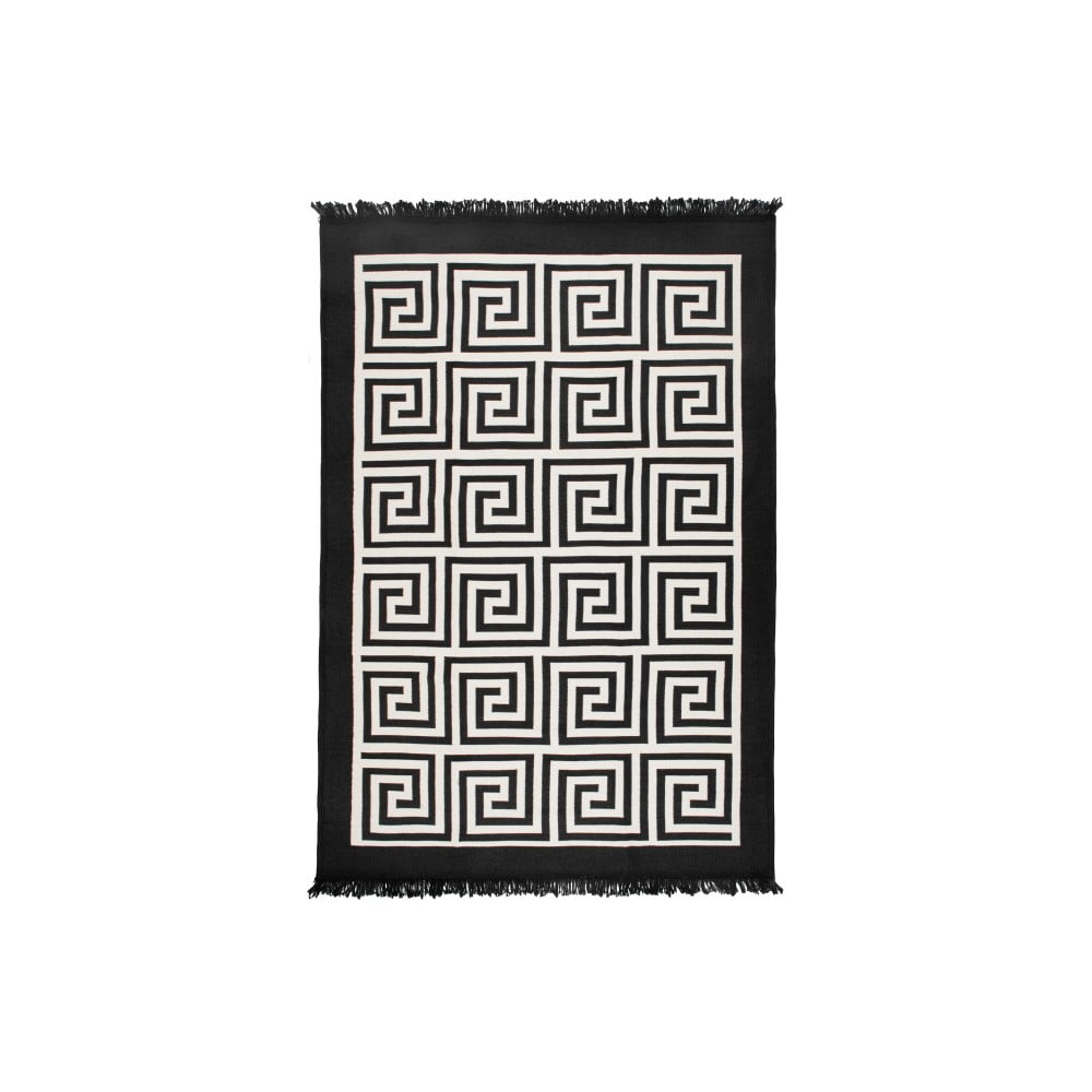 Béžovo-čierny obojstranný koberec Framed 120 × 180 cm