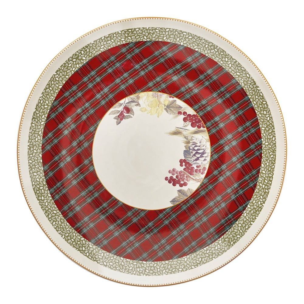 Okrúhly servírovací tanier s vianočným motívom Brandani Centrotavola ⌀ 40 cm