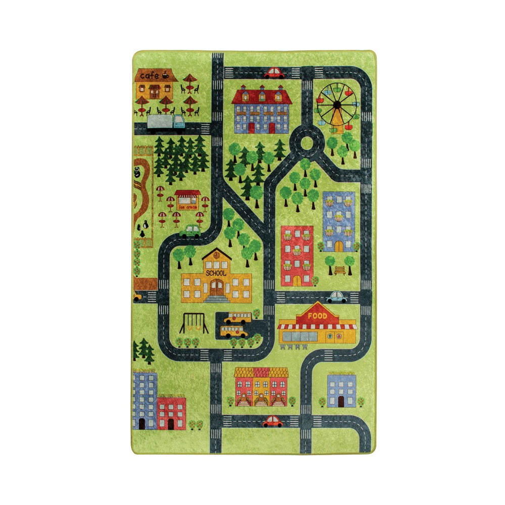 Detský koberec Green Small Town 200 × 290 cm