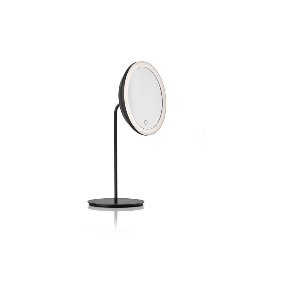 Čierne kozmetické zrkadlo Zone Eve ø 18 cm