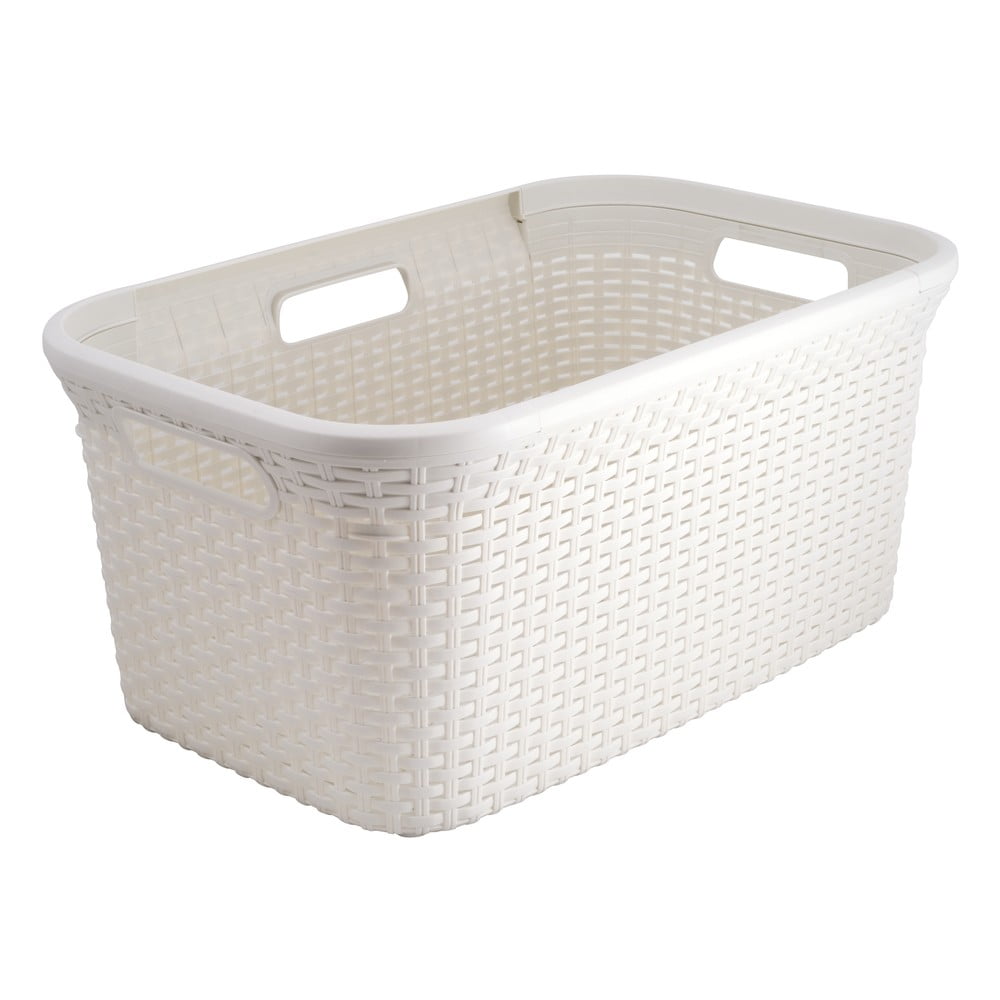Biely kôš na bielizeň Curver Style Basket 45 l