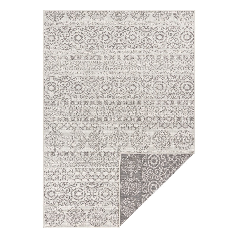 Sivo-biely vonkajší koberec Ragami Circle 160 x 230