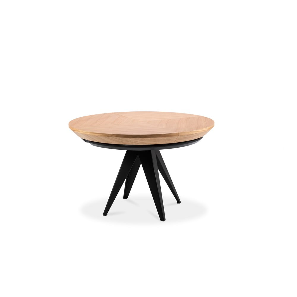 Rozkladací stôl s čiernymi kovovými nohami Windsor  Co Sofas Magnus ø 120 cm