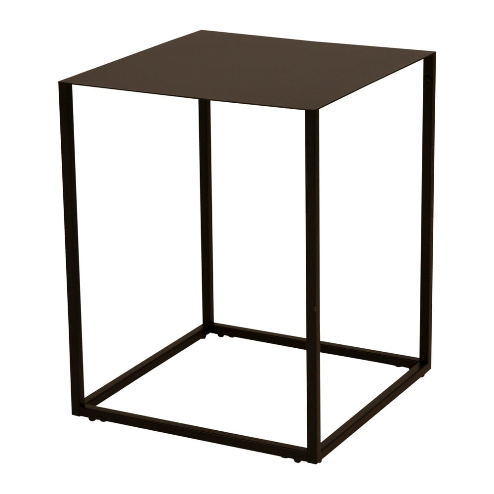 Čierny kovový odkladací stolík Canett Lite 40 x 40 cm