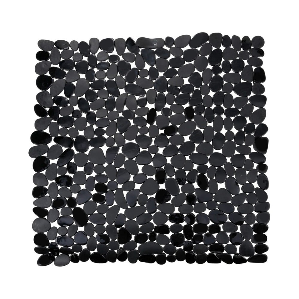 Čierna protišmyková kúpeľňová podložka Wenko Paradise 54 x 54 cm