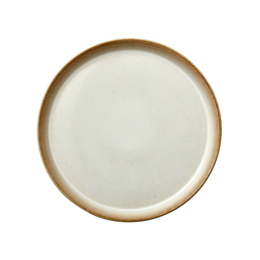 Krémovobiely kameninový plytký tanier Bitz Basics Cream ⌀ 27 cm