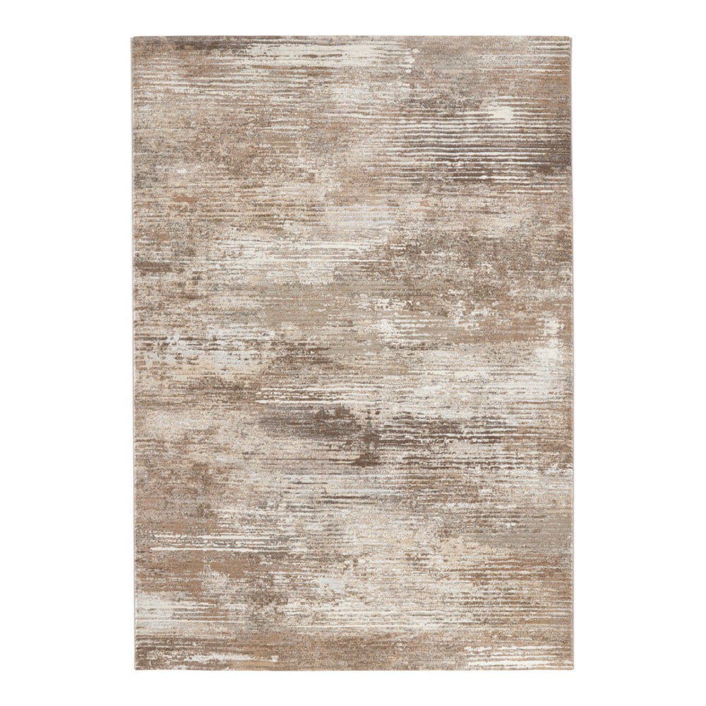 Hnedo-krémový koberec Elle Decoration Arty Trappes 80 × 150 cm