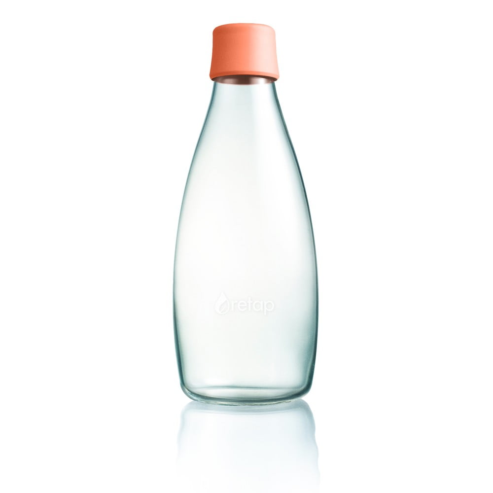 Marhuľovooranžová sklenená fľaša ReTap s doživotnou zárukou 800 ml