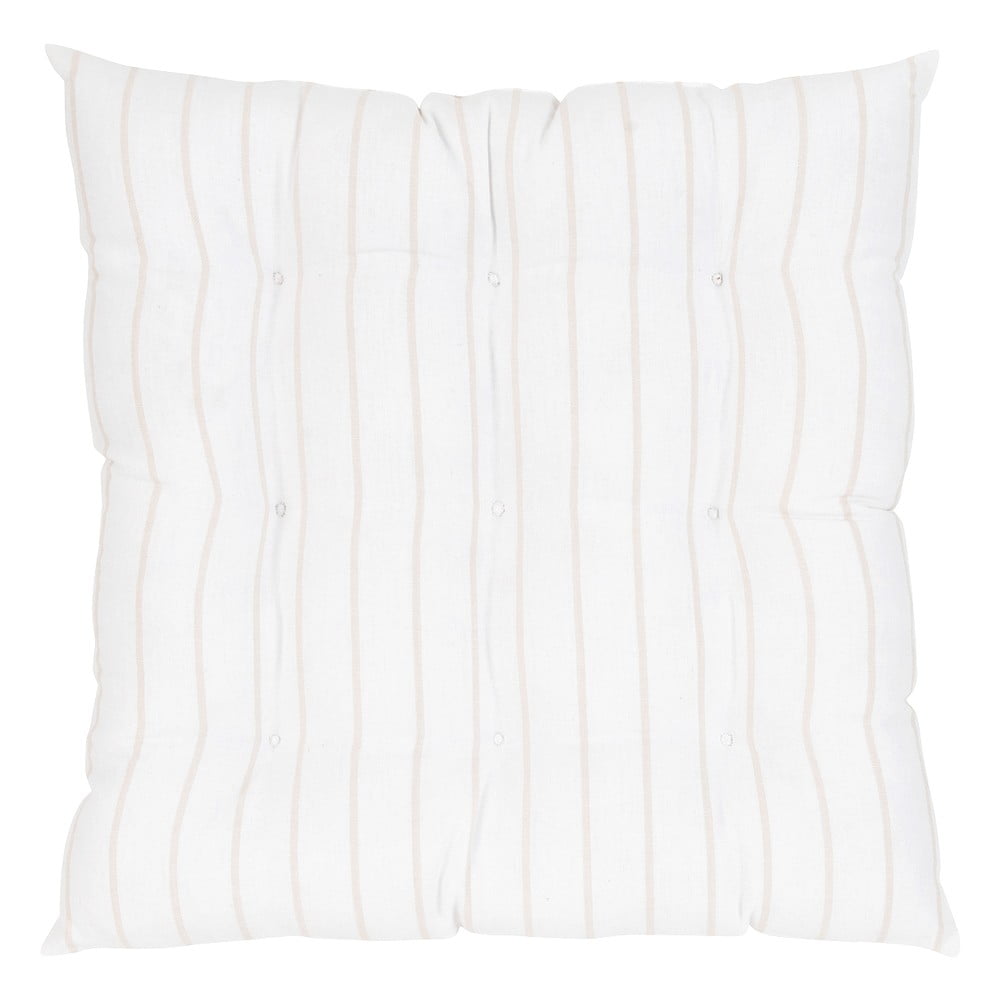Bielo-béžový bavlnený sedák Westwing Collection Ludmilla