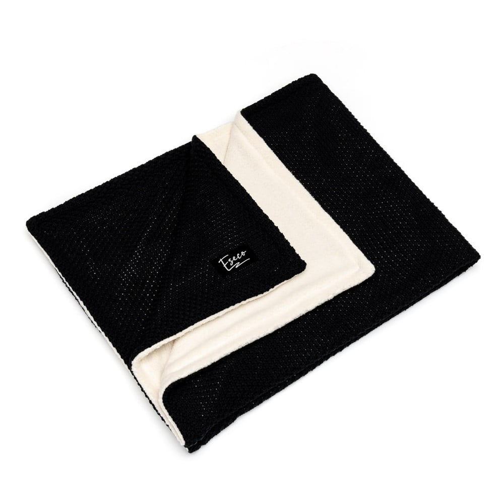 Čierna detská pletená deka ESECO Winter 80 x 100 cm