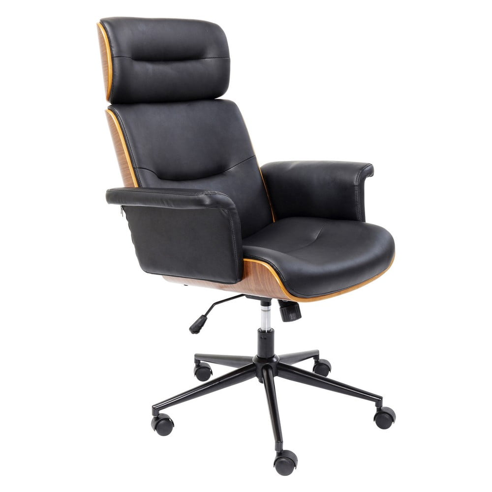 Čierna kancelárska stolička Kare Design Check Out