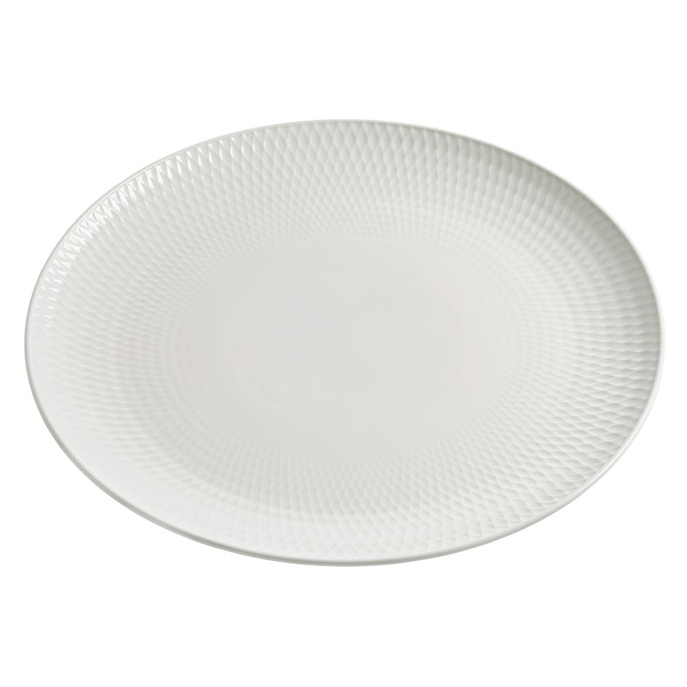 Biely porcelánový tanier Maxwell  Williams Diamonds 36 cm
