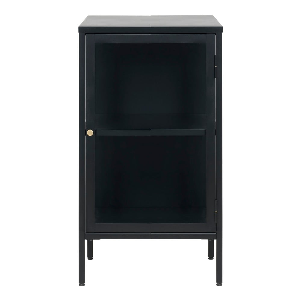 Čierna vitrína Unique Furniture Carmel výška 85 cm