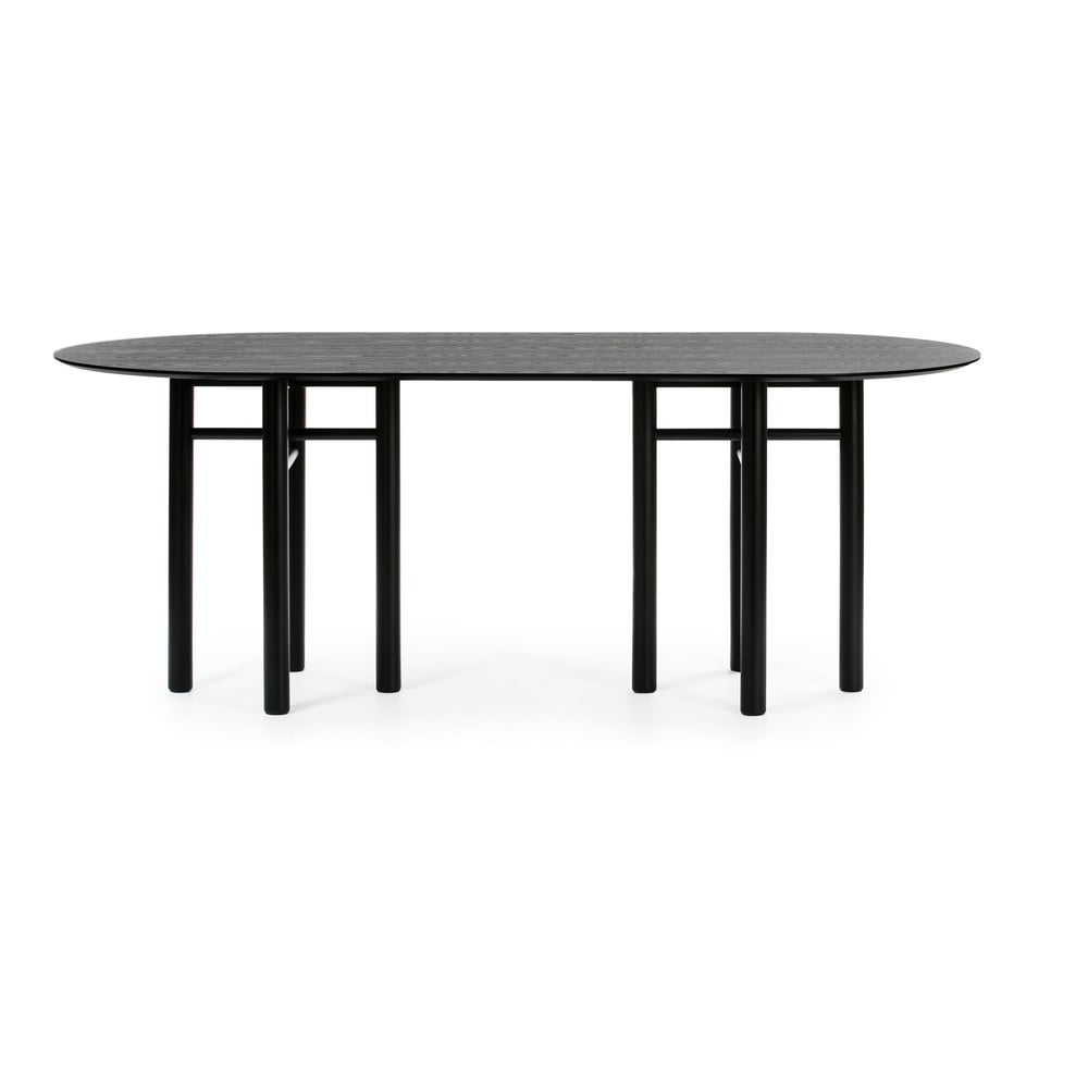 Čierny oválny jedálenský stôl Teulat Junco dĺžka 200 cm