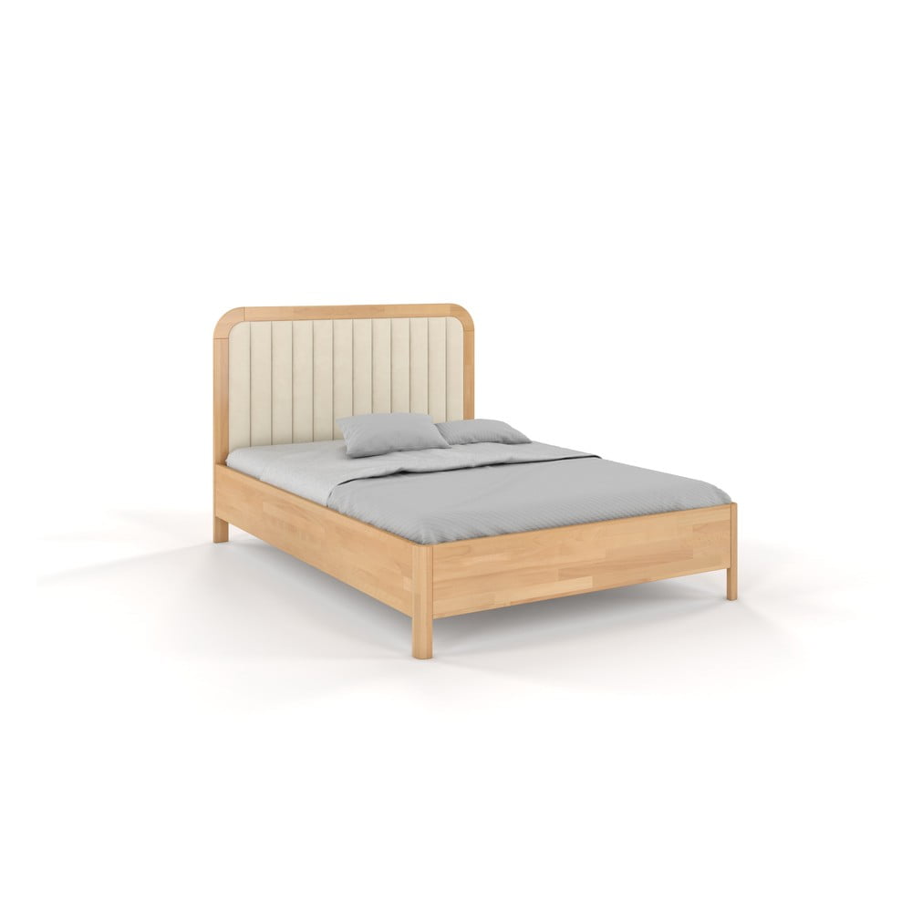 Manželská posteľ z prírodného bukového dreva Skandica Modena 140 x 200 cm