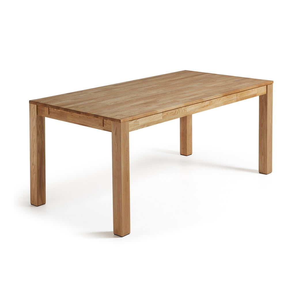 Jedálenský rozkladací stôl z dubového dreva Kave Home 140 x 90 cm