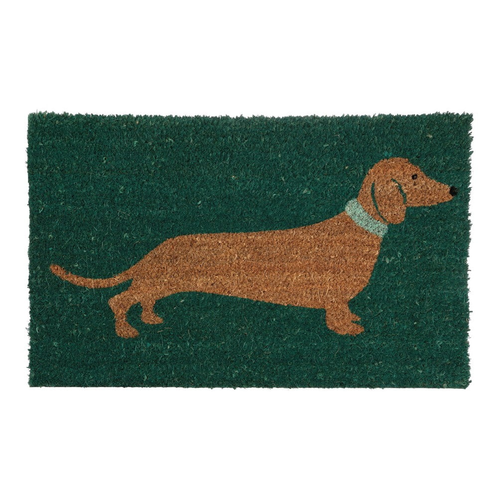 Zelená rohožka Premier Housewares Sausage Dog 40x60 cm
