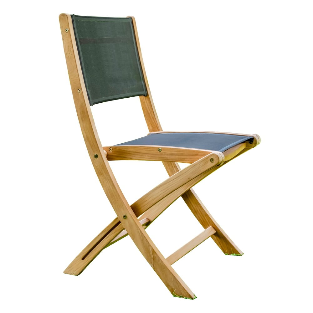 Sada 2 skladacích záhradných stoličiek z teakového dreva Ezeis Navy