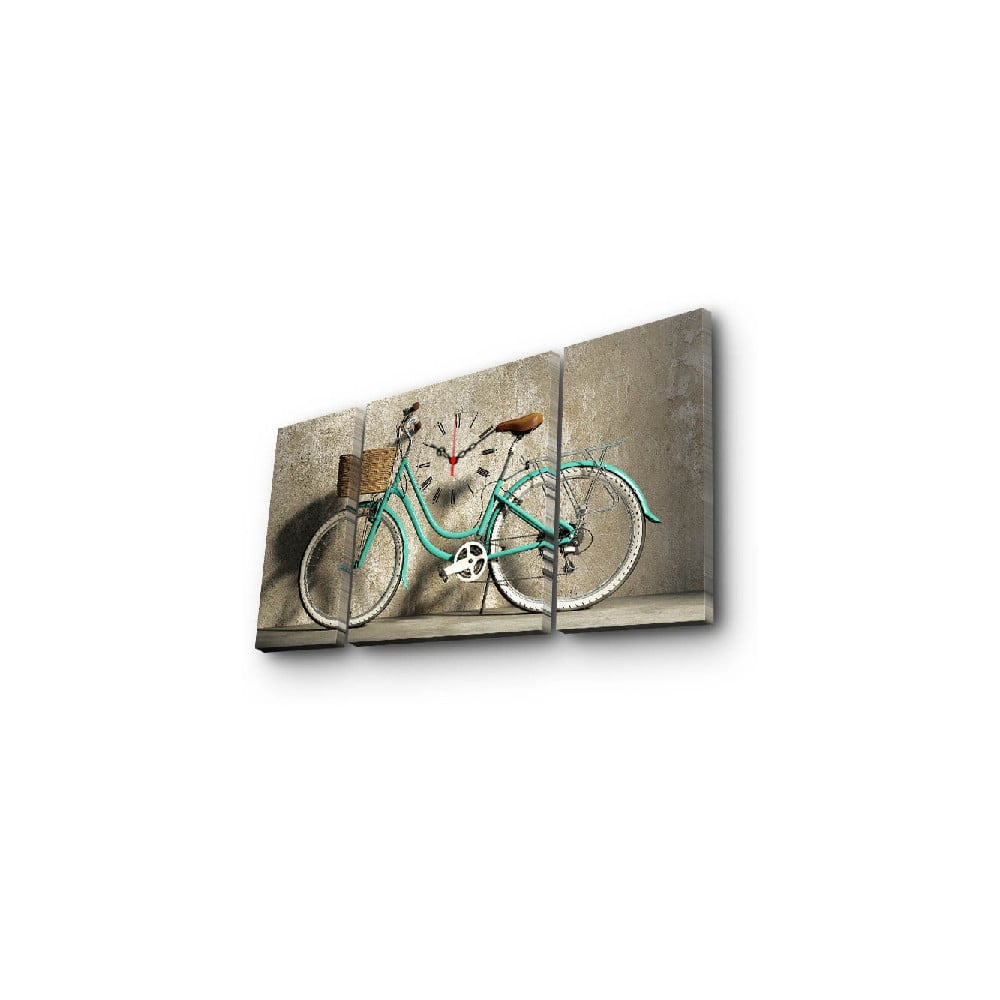 Nástenné obrazové hodiny Bicykel 84 × 45 cm