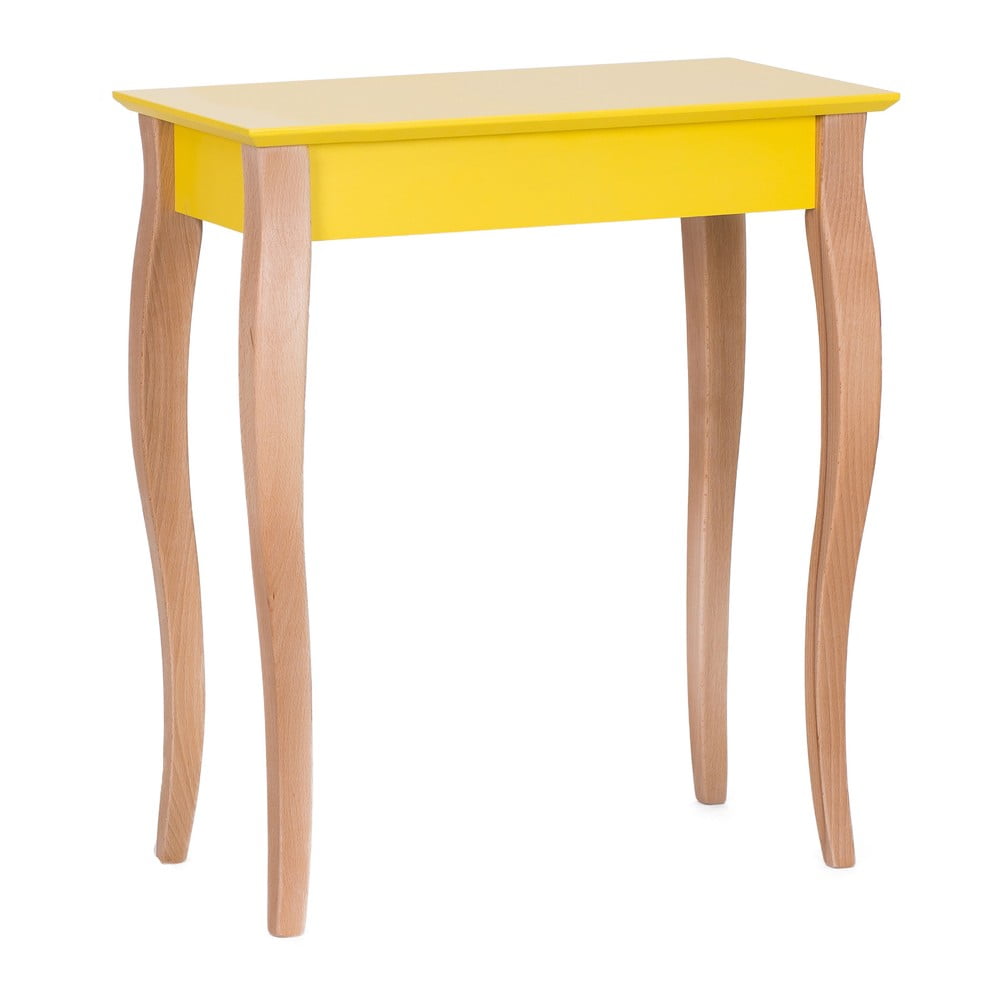 Žltý odkladací stolík Ragaba Console dĺžka 65 cm