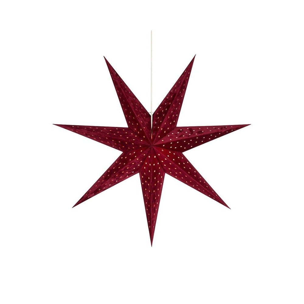Červená svetelná dekorácia Markslöjd Velours výška 75 cm